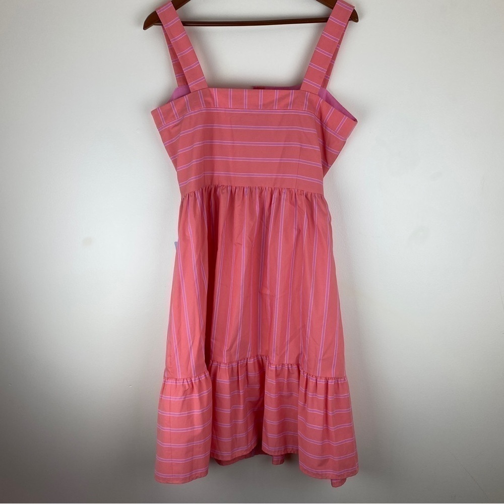 Gal Meets Glam Woman’s Midi Dress 14 Button Front Wide Strap Functioning Buttons - Picture 4 of 9
